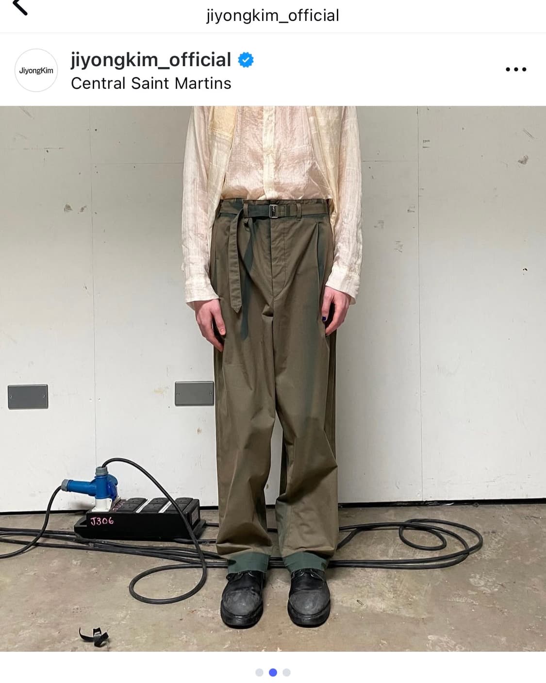 Jiyongkim SS23 belted wide pants 상품이미지1