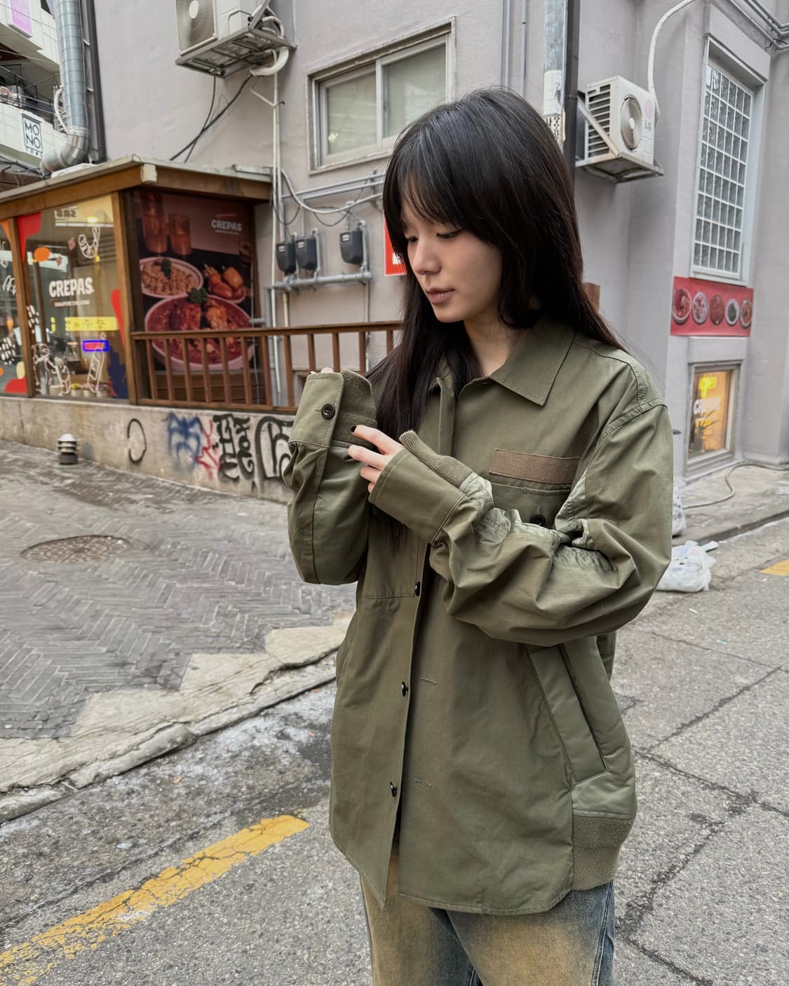 사카이 도킹 디테일 워크 셔츠 상품이미지6