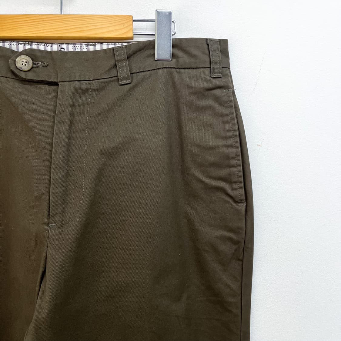 베이프 올리브 카키 코튼 치노 팬츠 상품이미지4