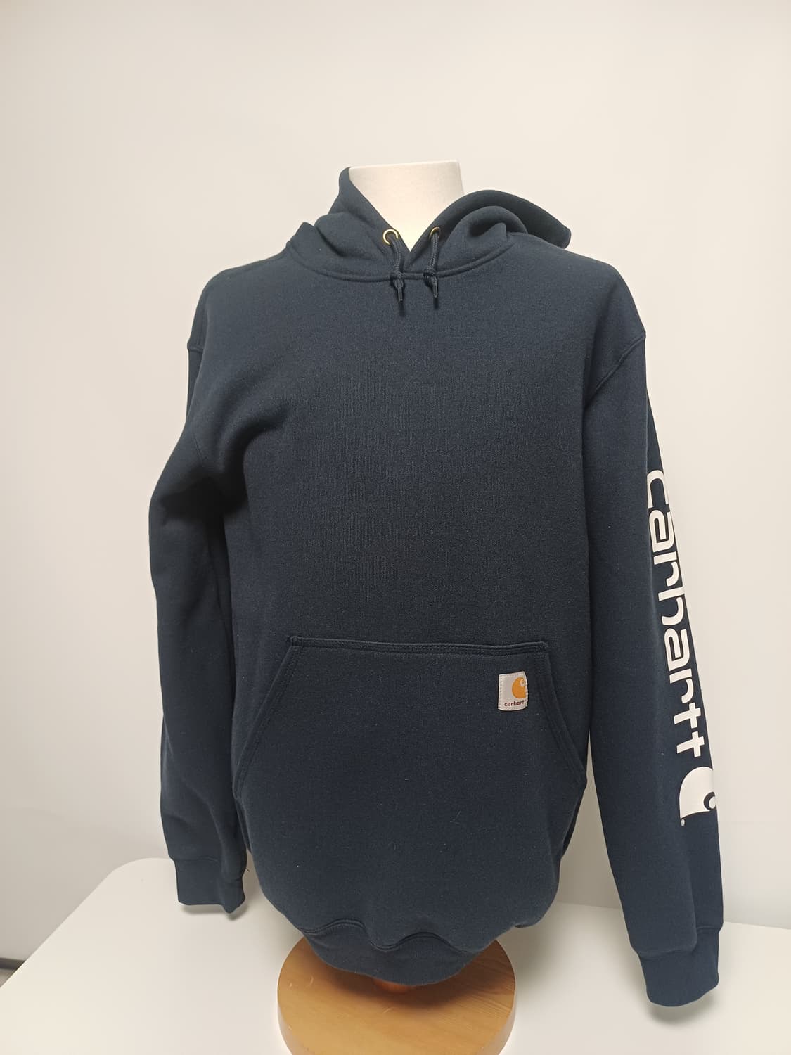 칼하트 K288 미드웨이트 로고 슬리브 후디 - 네이비 (실측 100) 상품이미지1