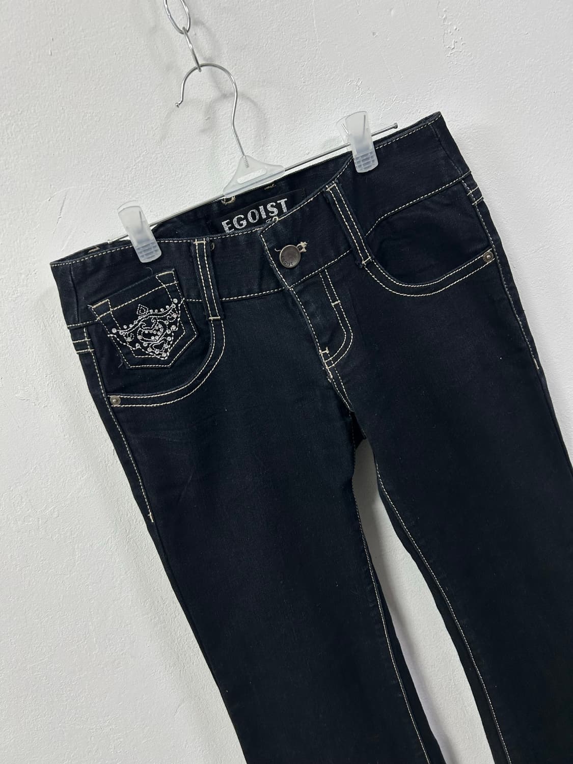 [EGOIST] 에고이스트 갸루 큐빅 y2k 부츠컷 데님 팬츠 상품이미지6