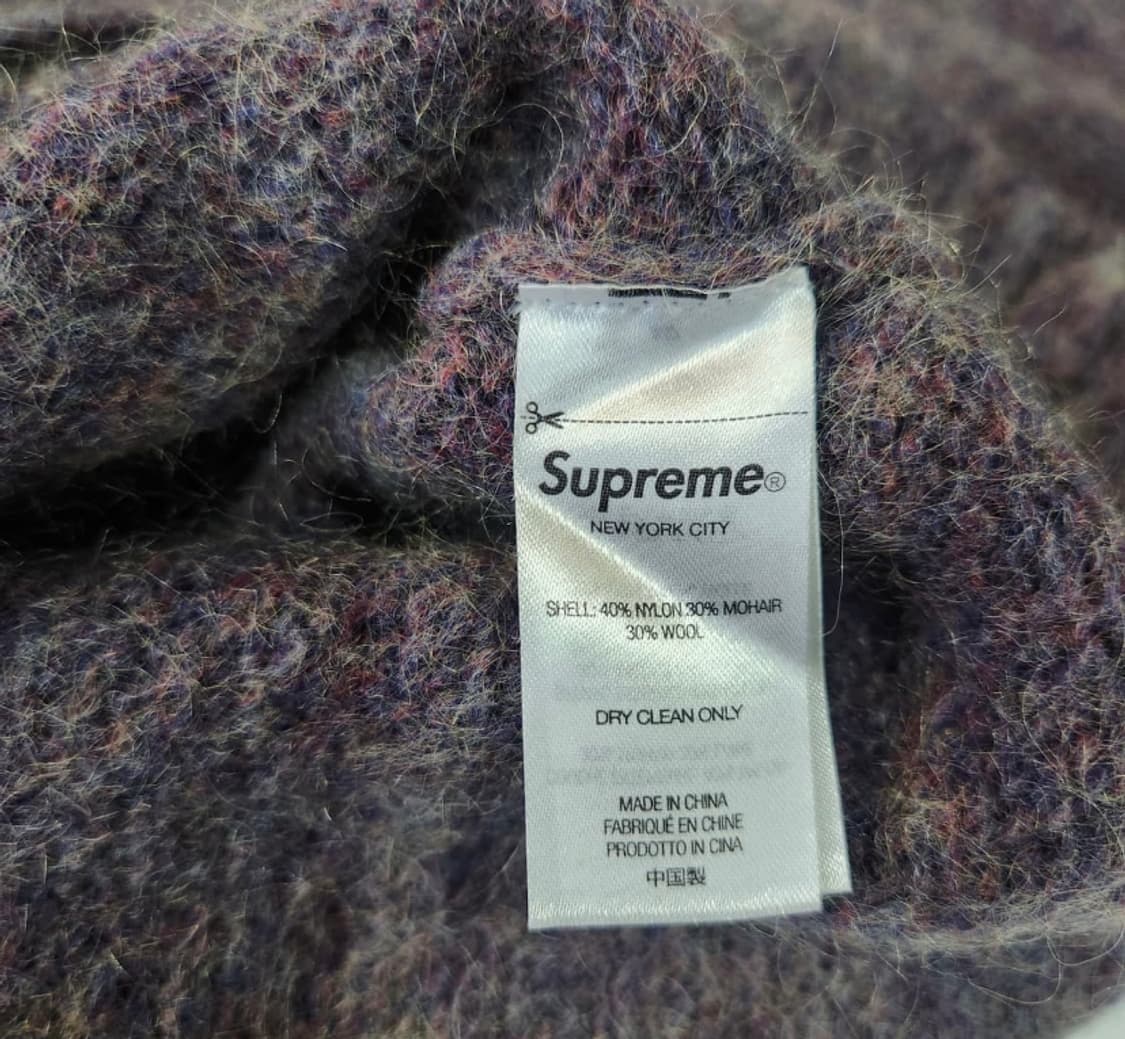[정품] 슈프림 미니로고 울 니트 퍼플 XL 상품이미지3