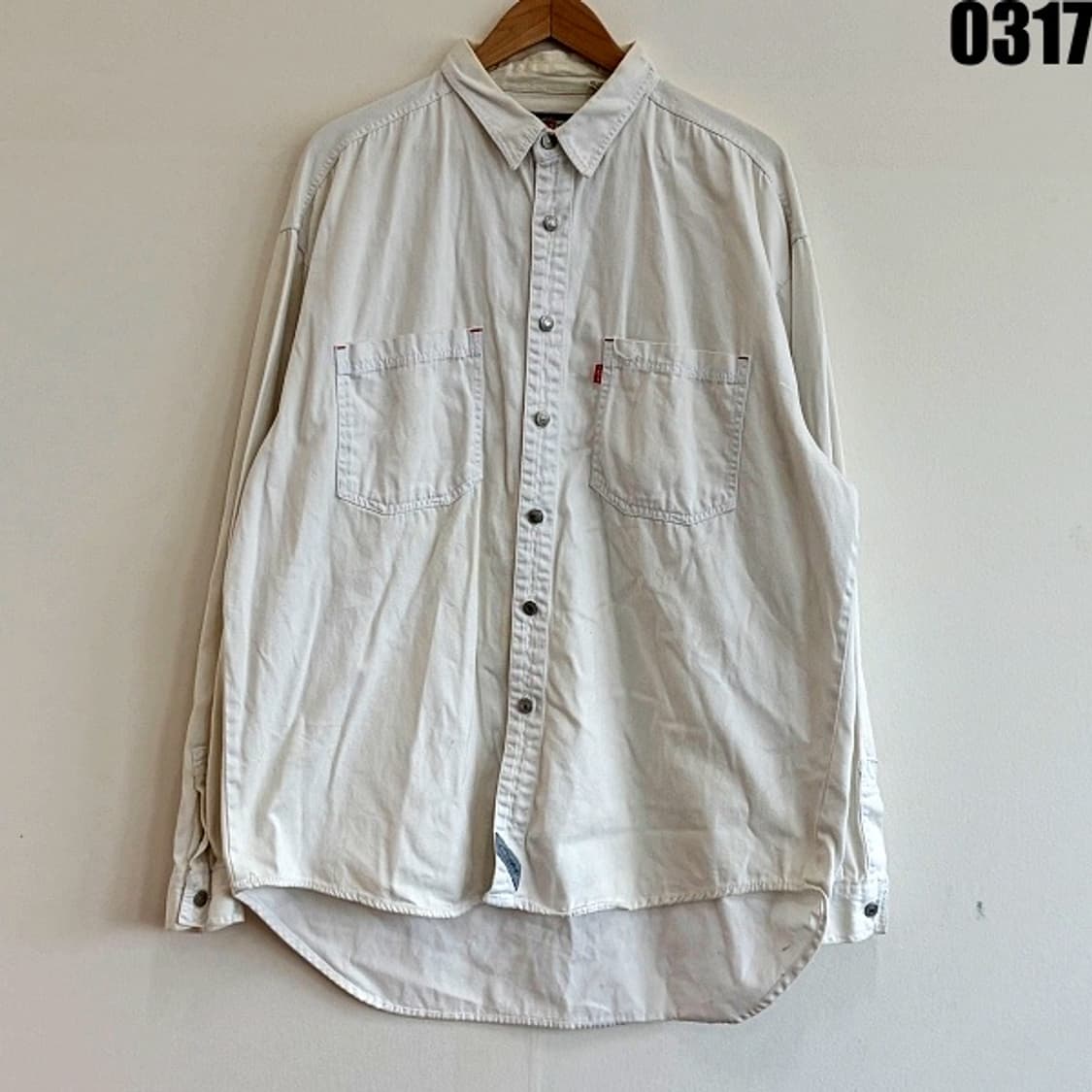 리바이스(Levi’s) 화이트 코튼 셔츠 XL 0317  상품이미지1