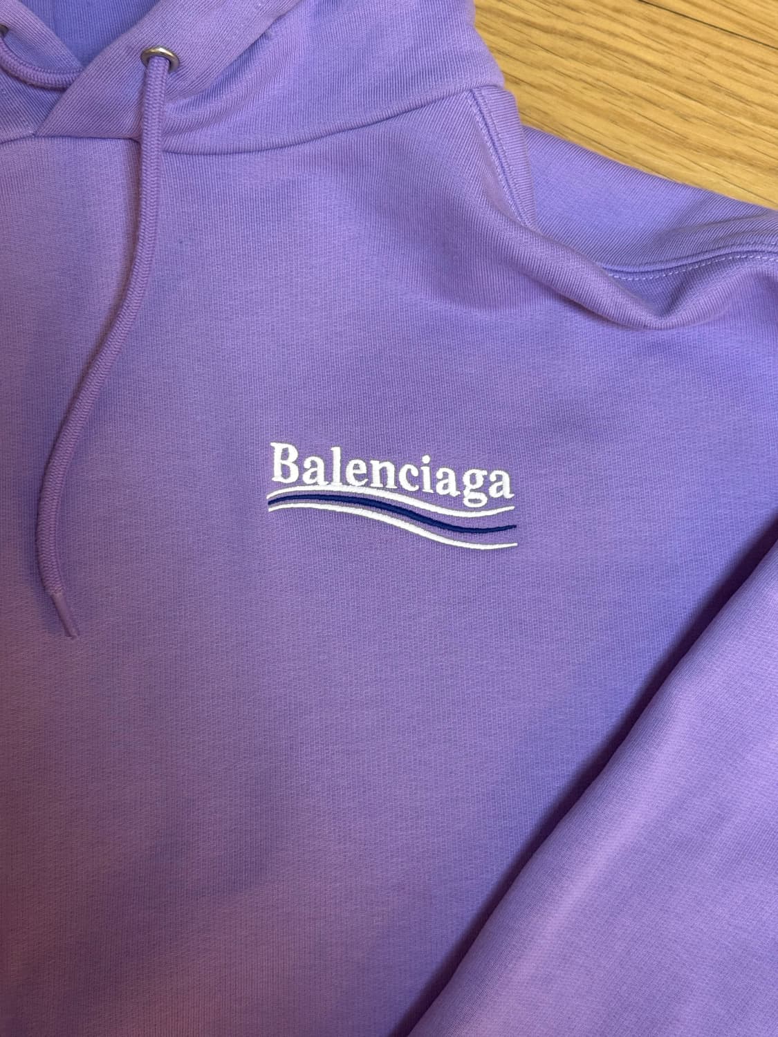 발렌시아가 웨이브 로고 후드티 XL 상품이미지2