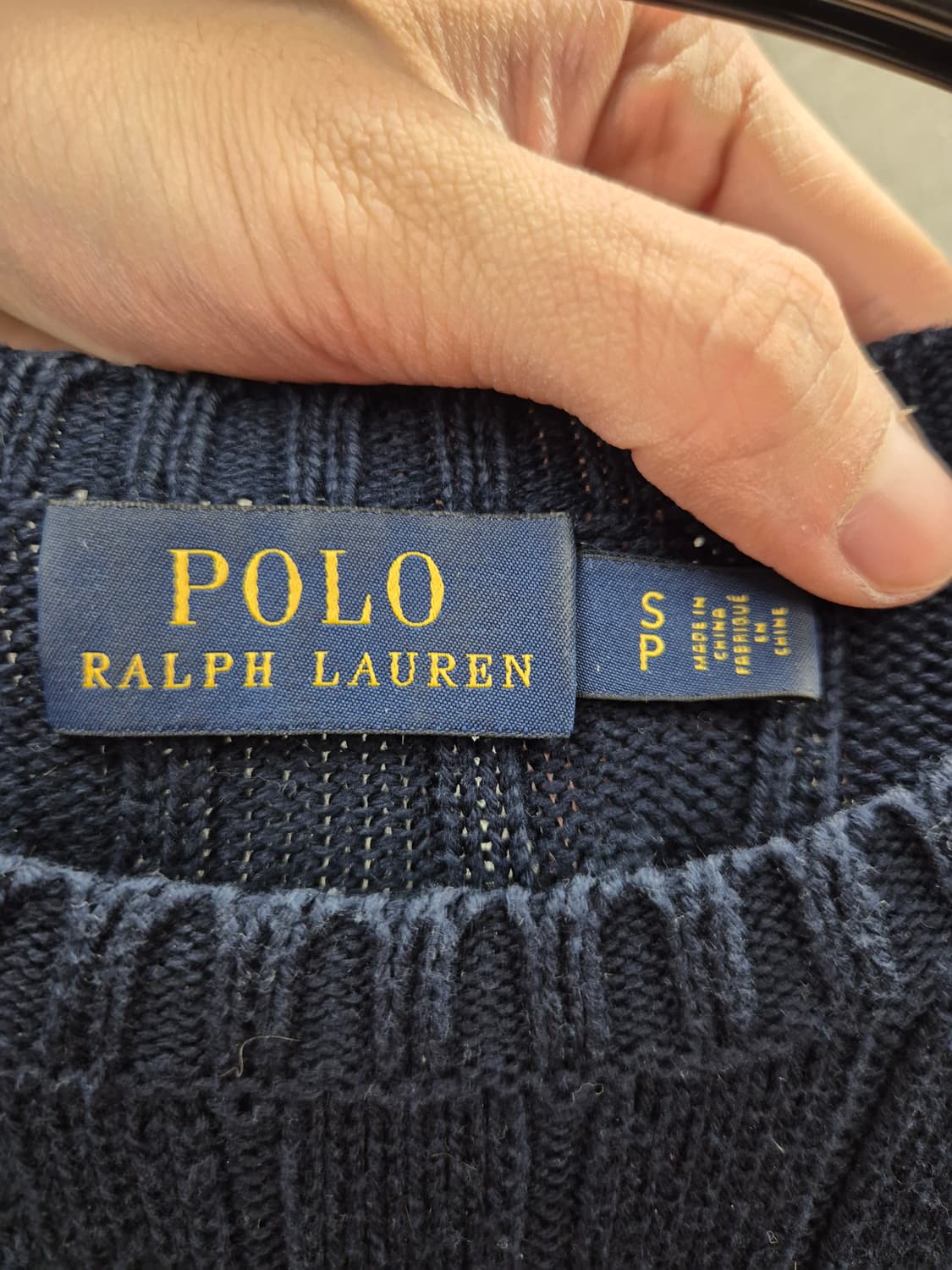 폴로 랄프로렌 네이비 꽈배기 니트 S 상품이미지5