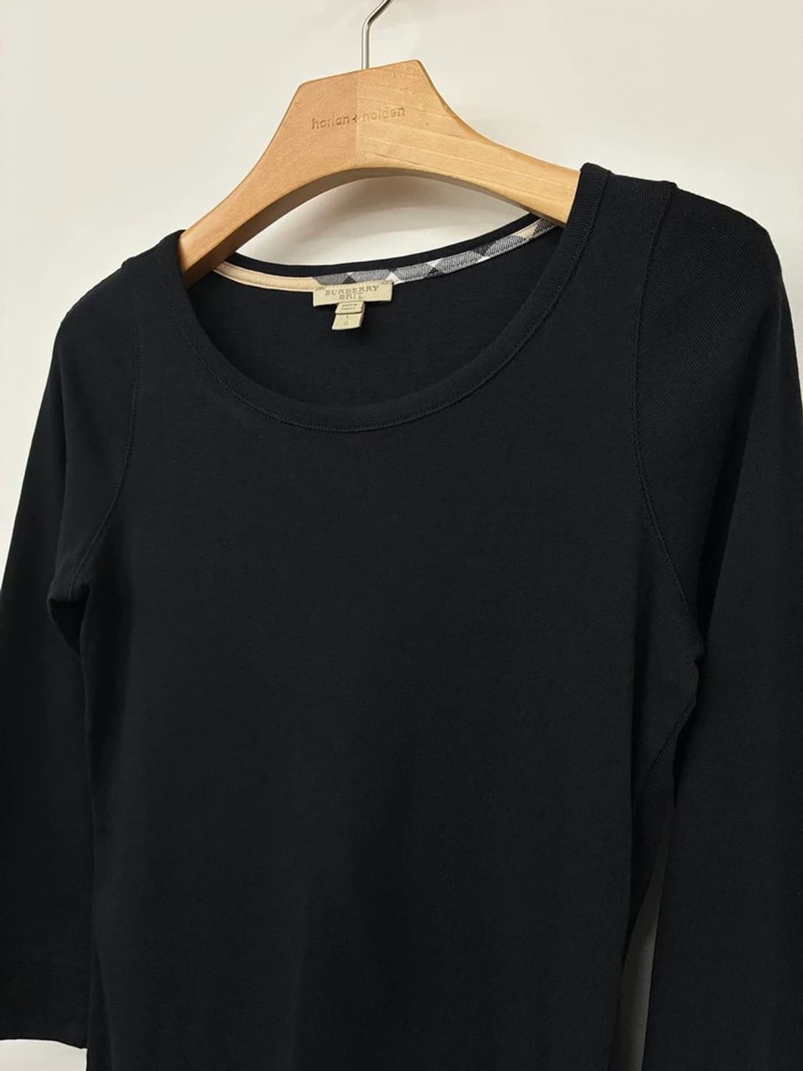 버버리 00's 코튼 블랙 7부 티셔츠 PN9787 상품이미지2