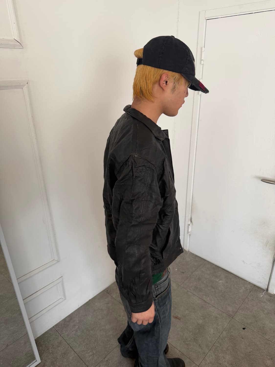 레더 봄버 자켓 상품이미지7