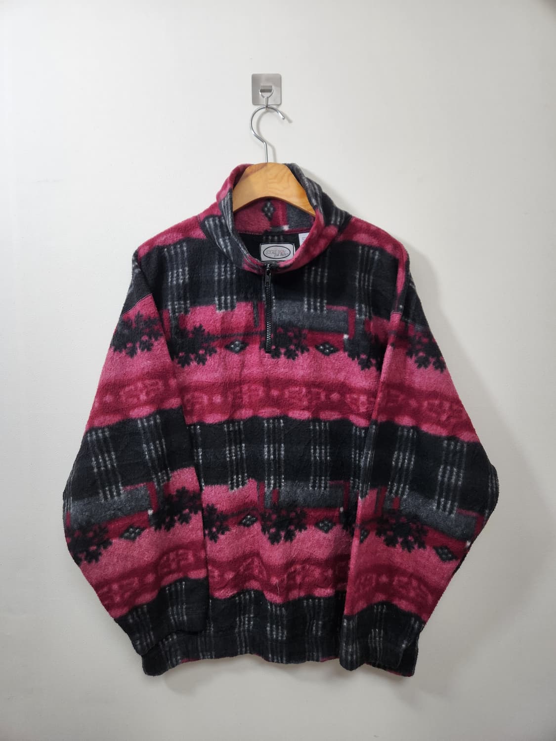 미국빈티지USA 패턴 후리스 M - J20 상품이미지1