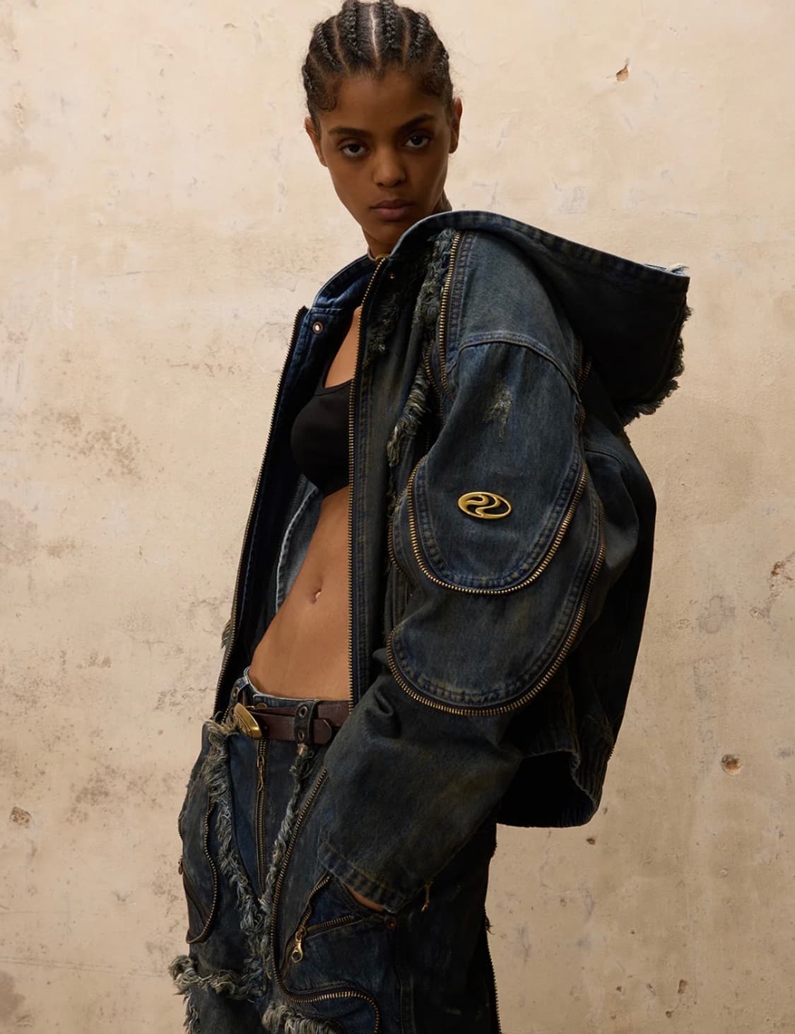 퍼슨소울 PERSONSOUL ALIENS DIRTY DENIM COAT 상품이미지2