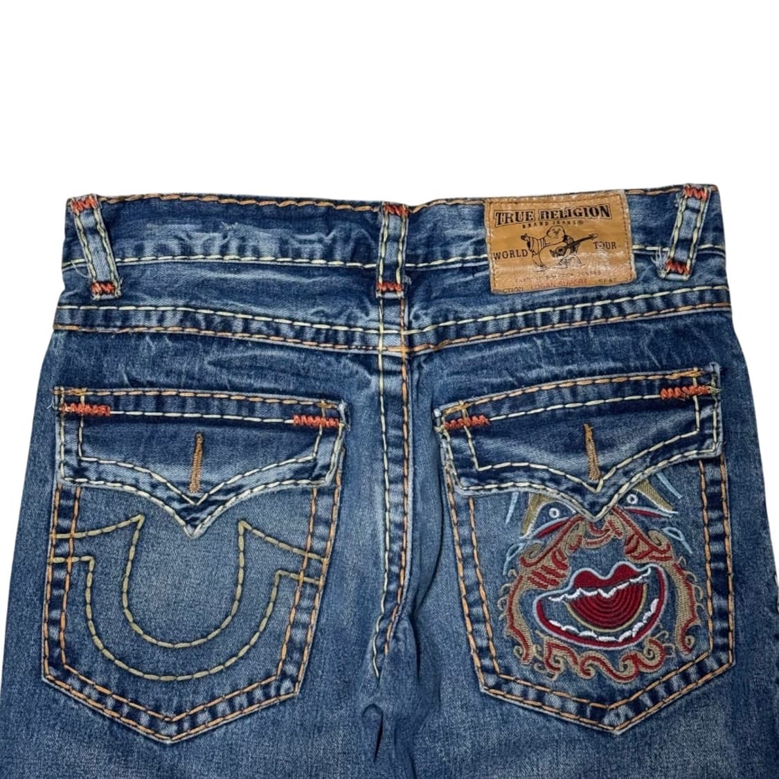 트루릴리젼 월드투어 로건 슈퍼티 붓다 자수 플레어 부츠컷 데님팬츠 상품이미지8