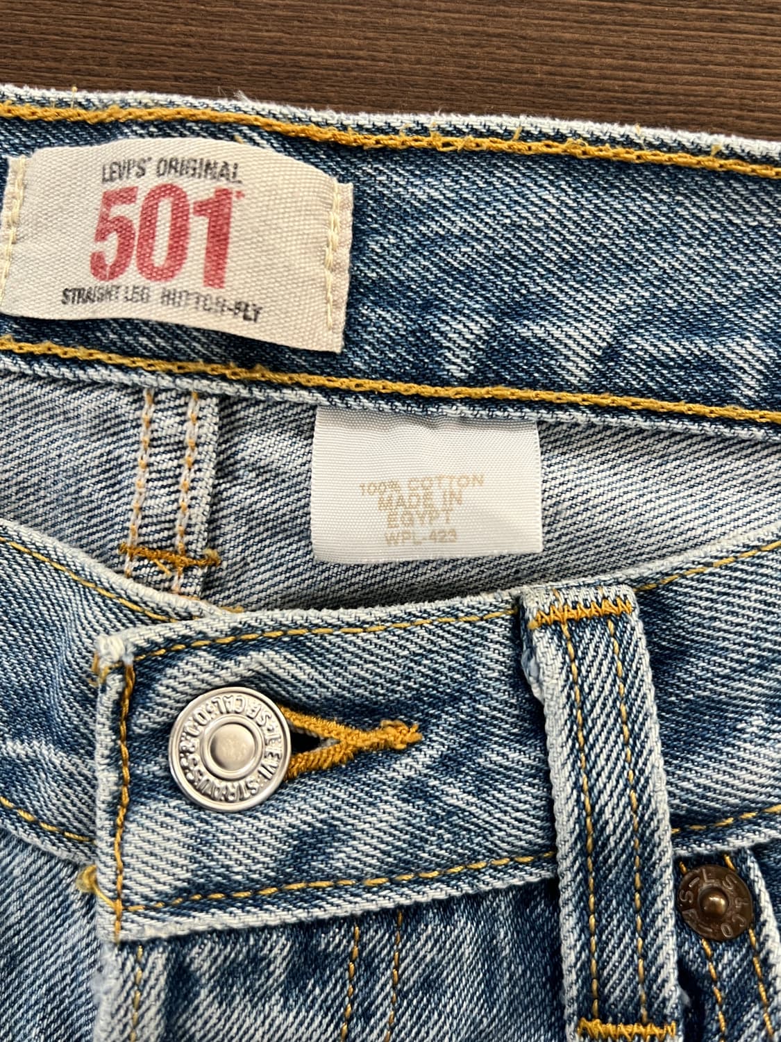 Levis 리바이스 501 버튼플라이 연청 데님 팬츠 상품이미지7