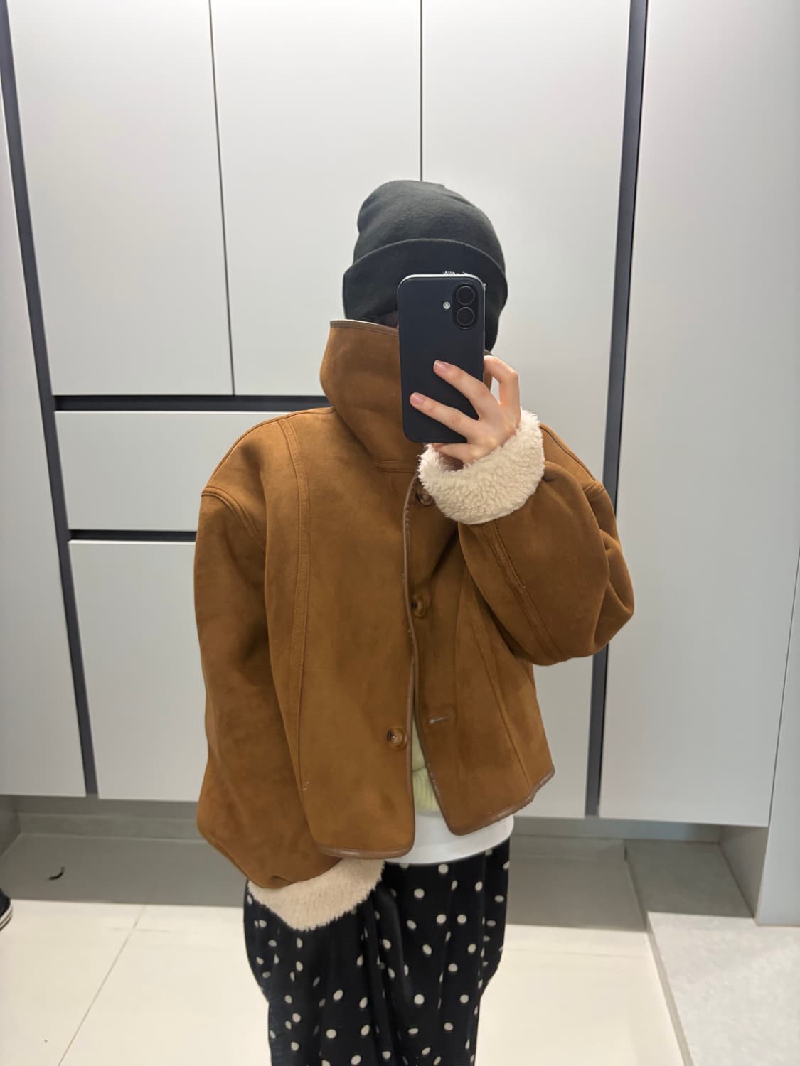 리버시블 하이넥 숏코트 (양모100) 상품이미지8