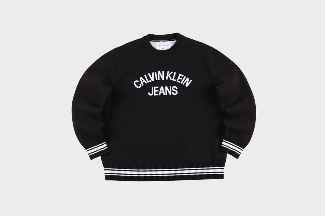 [M] 캘빈클라인 아치로고 바시티 스웨터 니트 상품이미지1