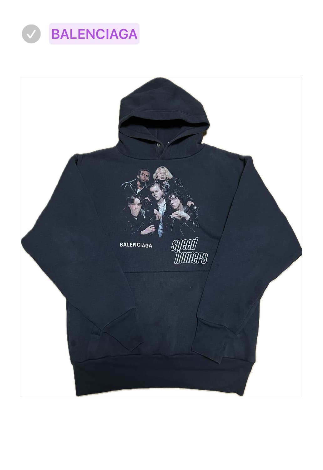 [S] 18FW 발렌시아가 스피드헌터 후드티 오버핏 상품이미지1