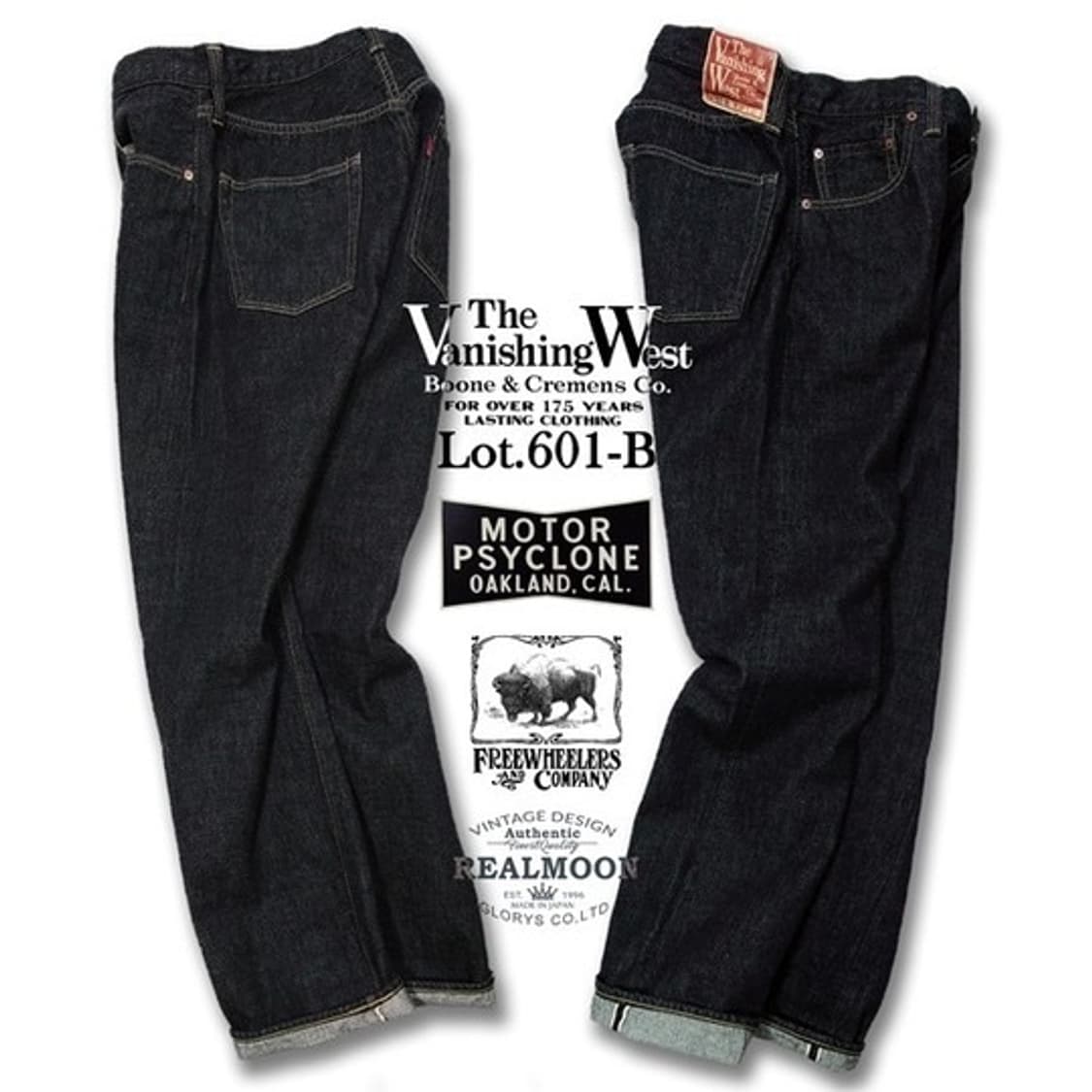 [34, 새상품]프리휠러스 Lot.601B 베니싱웨스트 데님 팬츠 상품이미지1