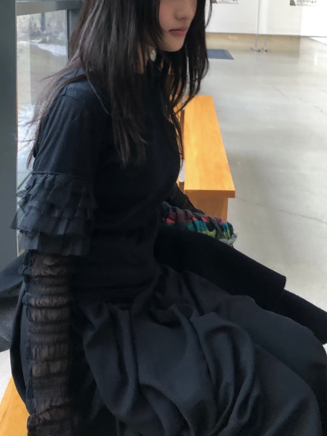 느와케이니노미야 프릴 티셔츠 상품이미지5