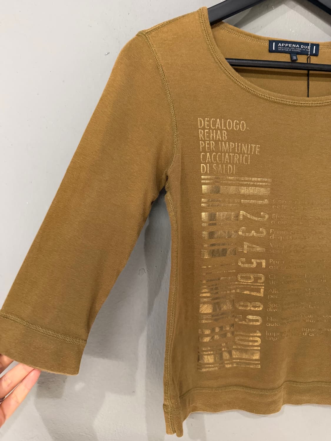 Barcode printing stitch detail top  상품이미지7
