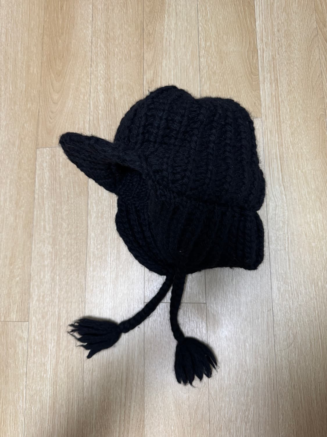 키지마 타카유키 울 이어플랩 니트캡  카멜사장님 착용 상품이미지2