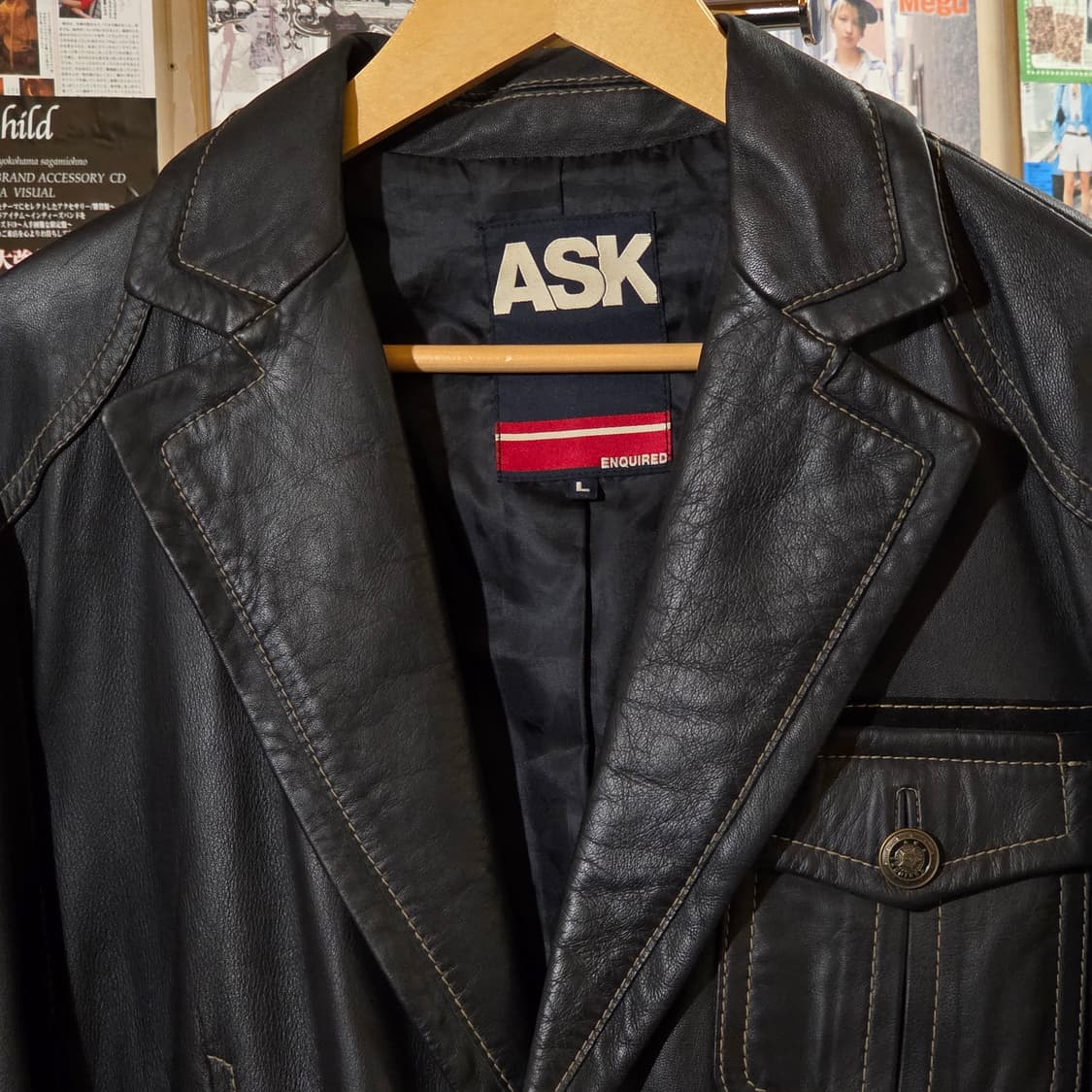 ASK 양가죽 더블 포켓 블레이저 자켓 상품이미지3