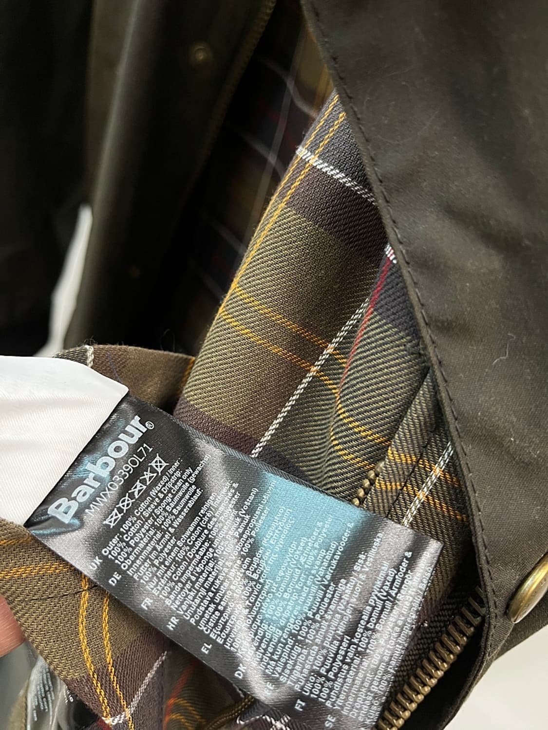 100-105) 바버 애쉬비 왁스자켓  상품이미지10