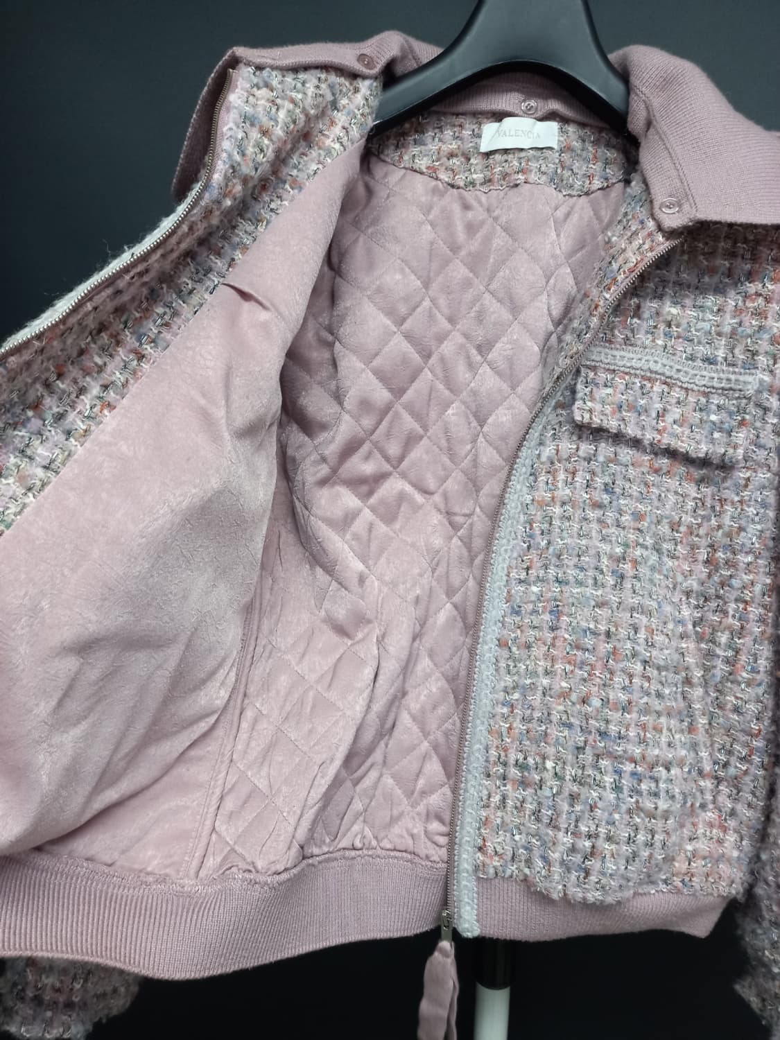 발렌시아 춘추동 트위드 얇은 패딩 점퍼 55 상품이미지6