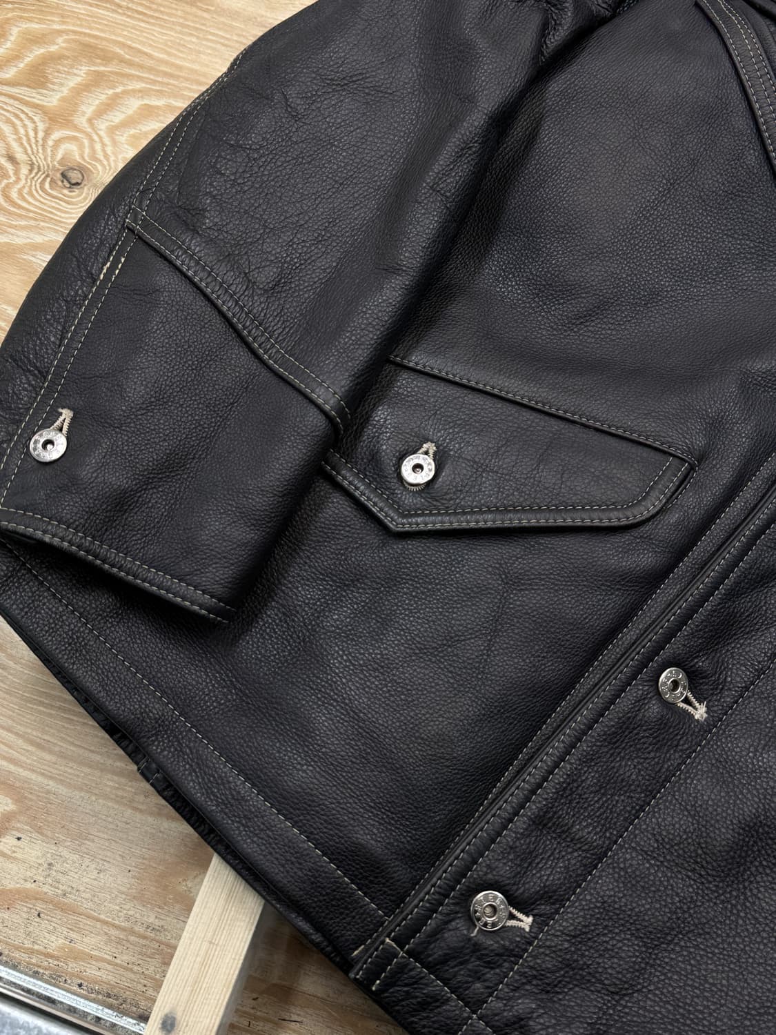 Sieg 카우하이드 레더 자켓 상품이미지4