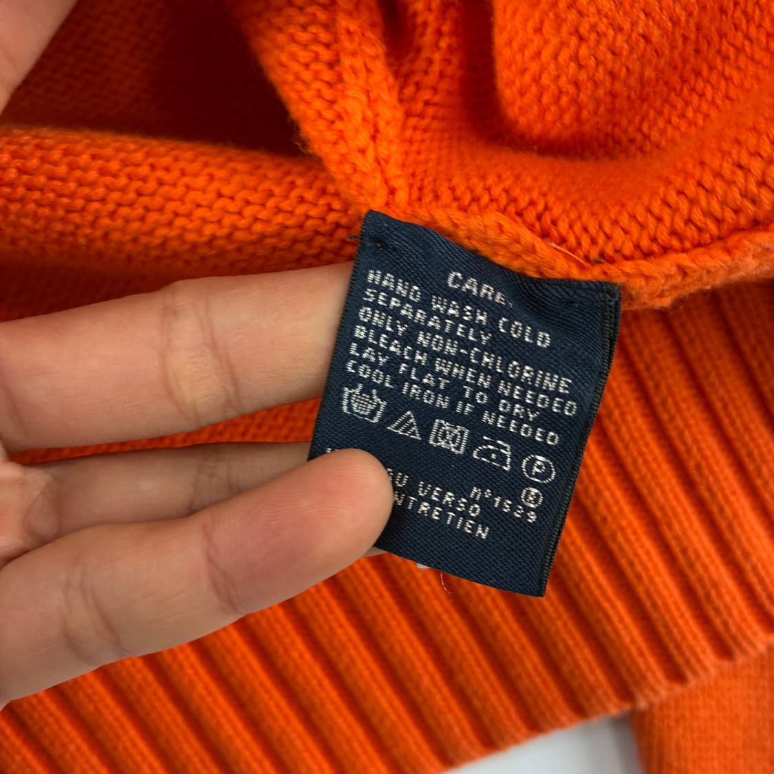 Polo 폴로 랄프로렌 우먼스 오렌지 집업 니트 가디건 상품이미지7