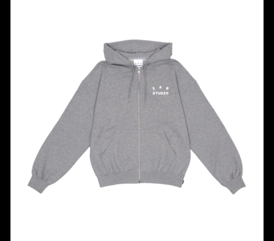 [XL] 아이앱스튜디오 후드 집업 멜란지 그레이 상품이미지1