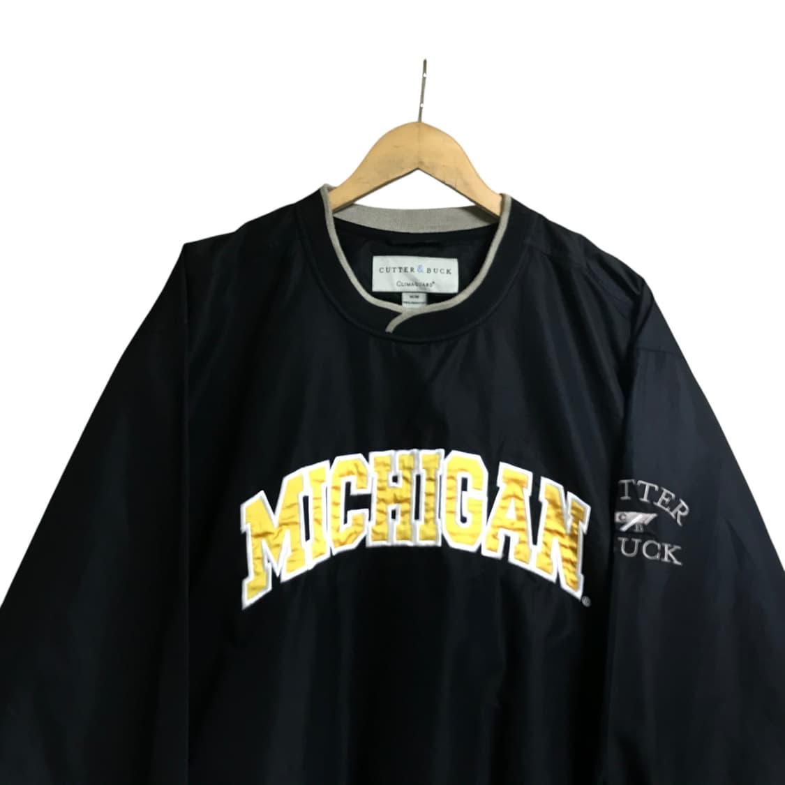 미시건 올드스쿨 검정 웜업바막 상품이미지2