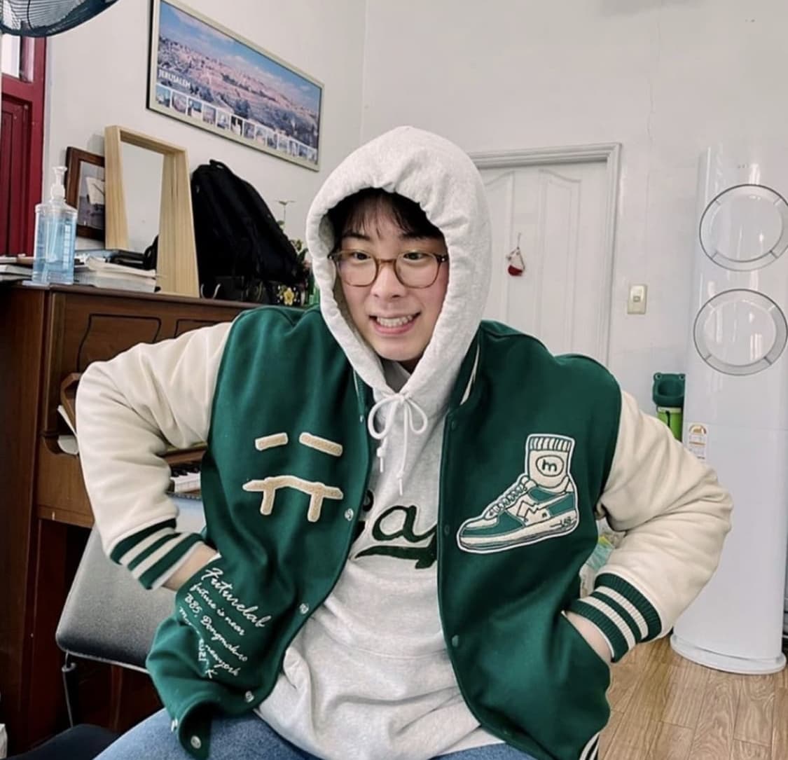 (50)퓨처랩 SAINTWEST 바시티 자켓 그린 상품이미지1