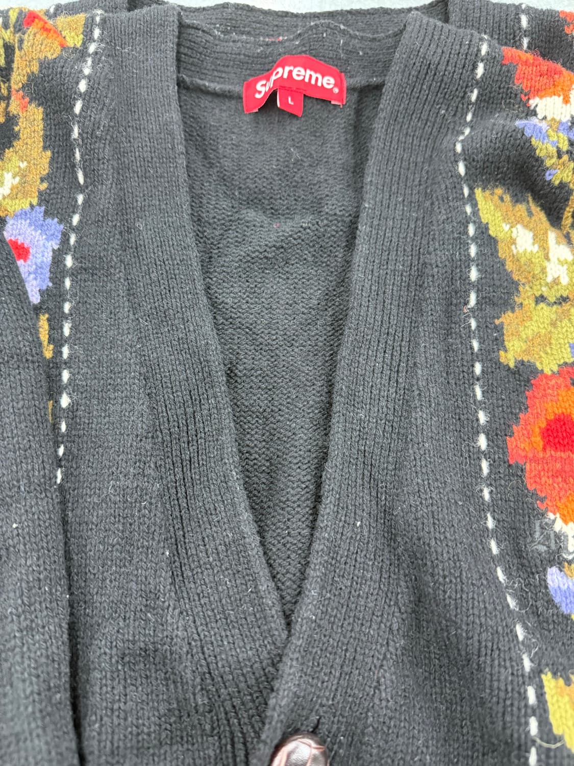 [L]슈프림 플로랄 스트라이프 가디건 상품이미지4
