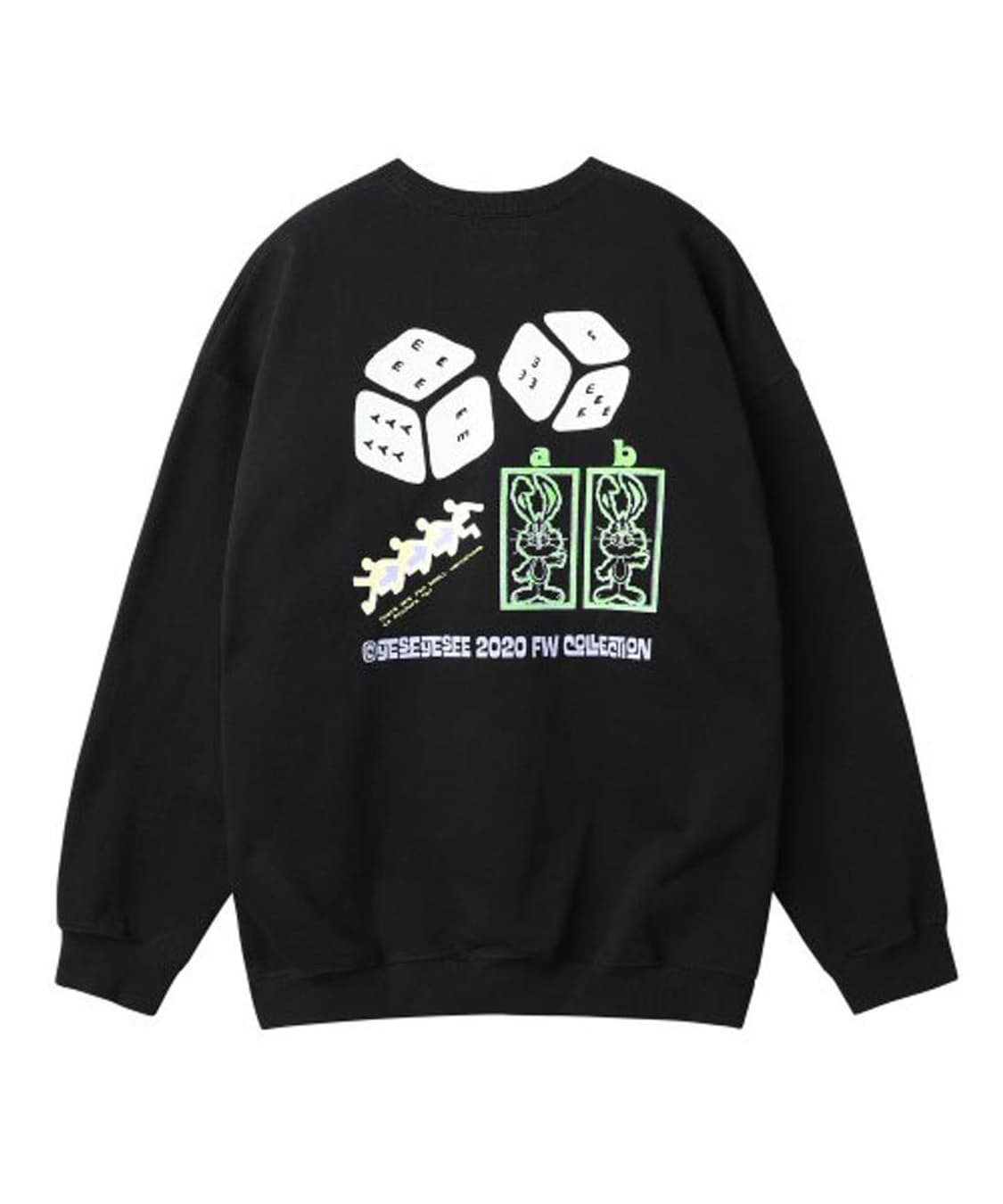 예스아이씨 맨투맨 Y.E.S Trick Sweatshirts Black 상품이미지1