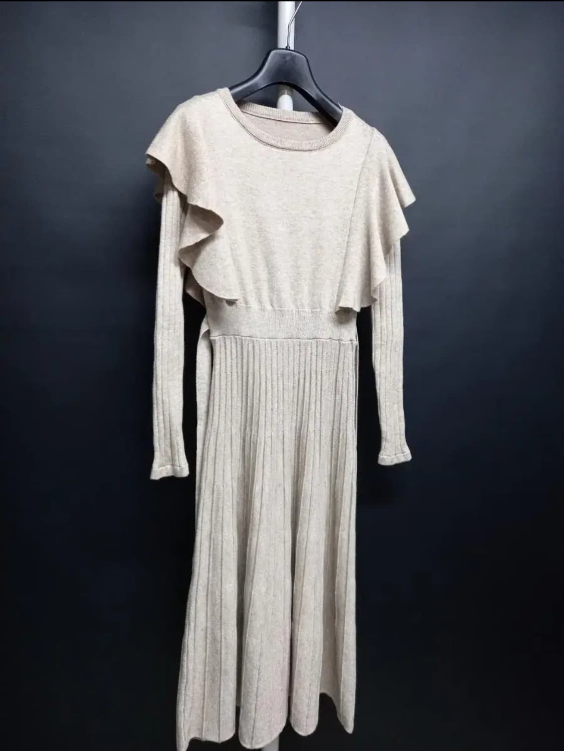 새 로드샵 춘추동 니트 플레어 롱 원피스 F 33-55 상품이미지3