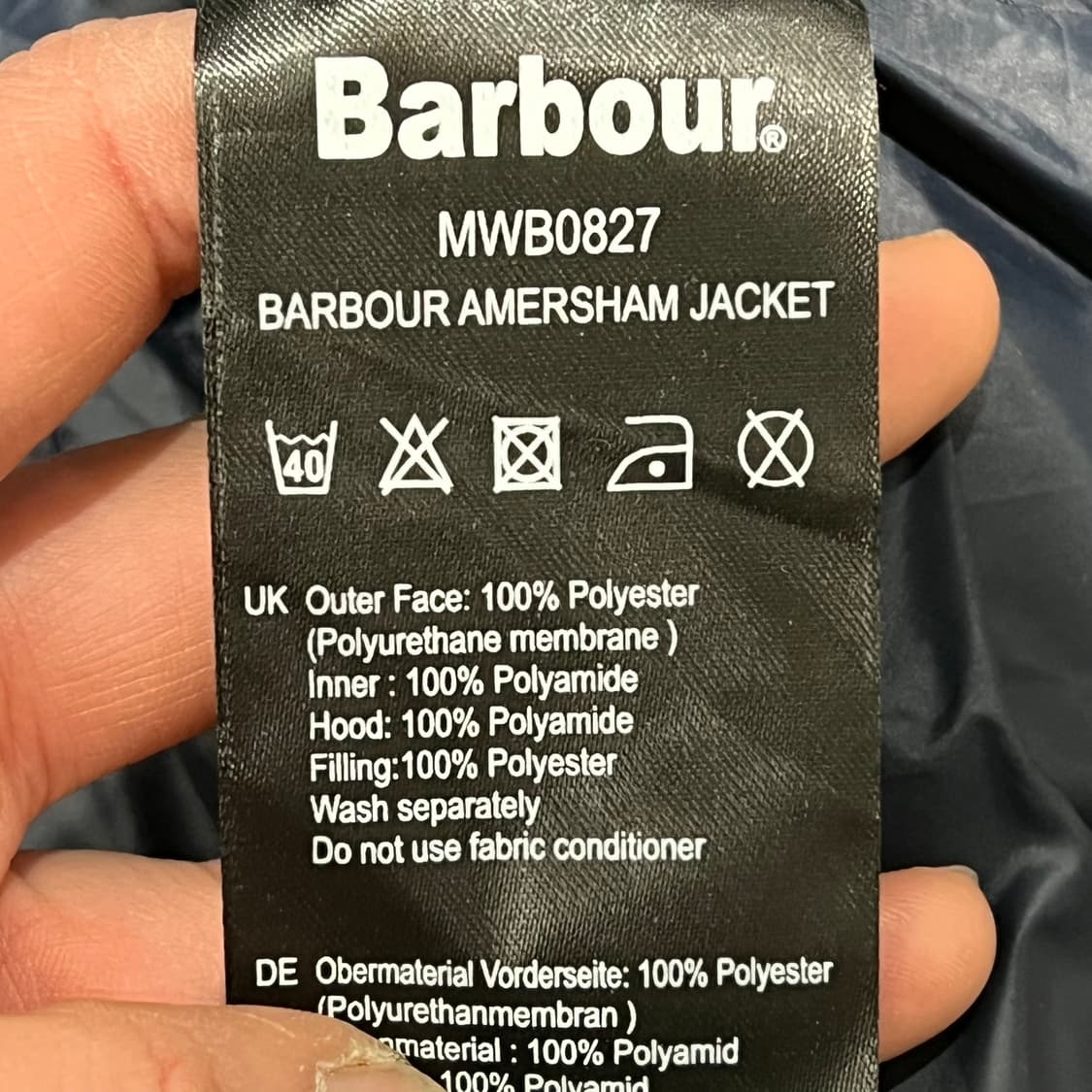 바버 아머샴 워터프루프 자켓 s09313 상품이미지8