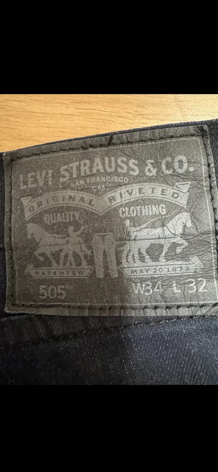 리바이스 505 블랙 34x32 상품이미지3