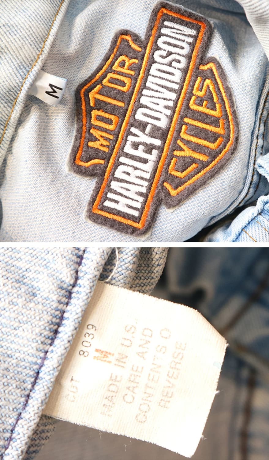 
미국산 90S Harley Davidson 할리데이비슨 빈티지 데님자켓 상품이미지10