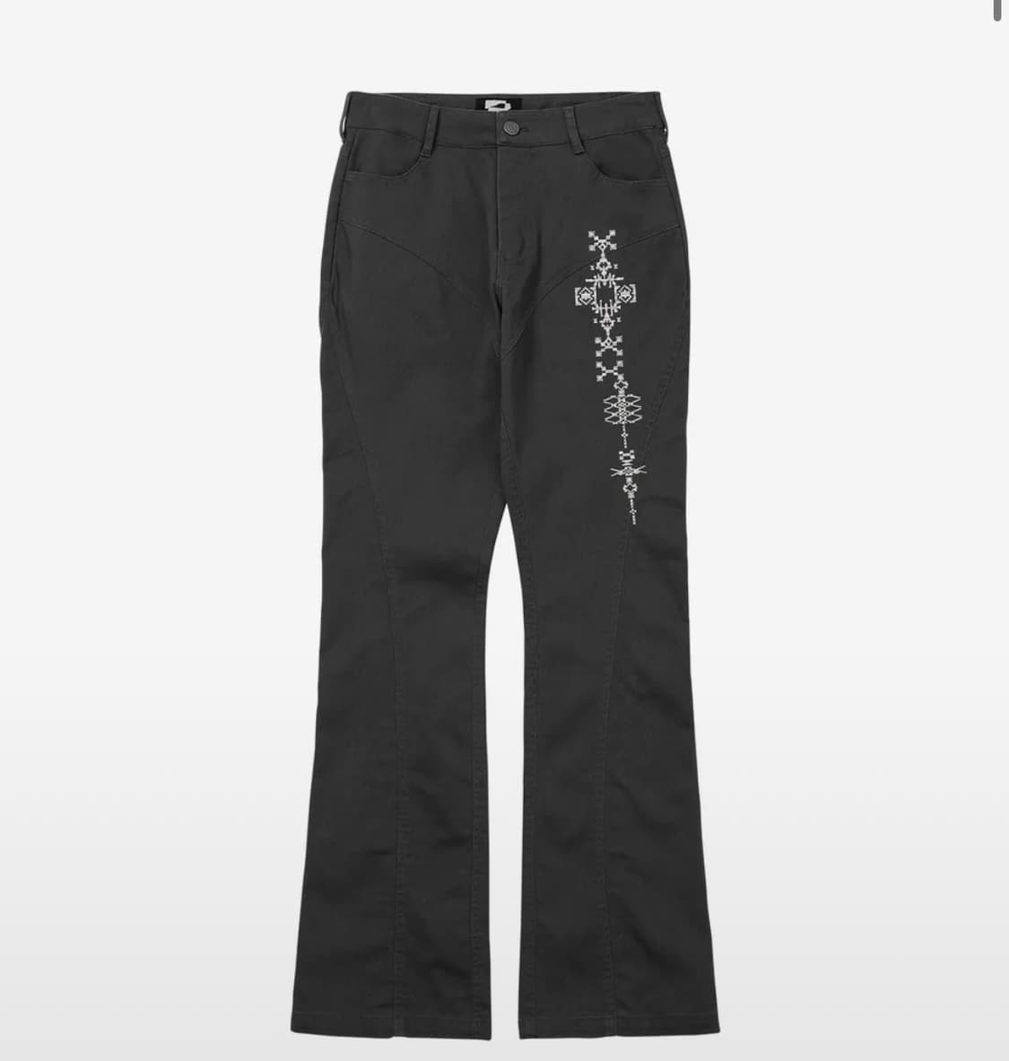 웰빙익스프레스Embroidered Line Pants Charcoal s 상품이미지1