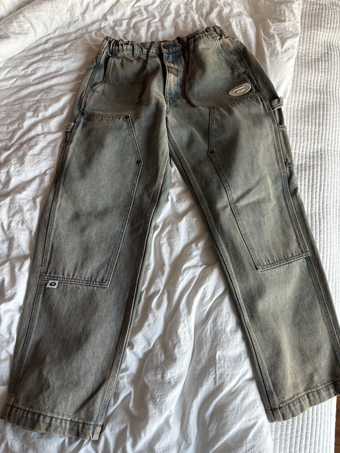 Aape 에이프 문페이스 워시드 데님 S사이즈 상품이미지3