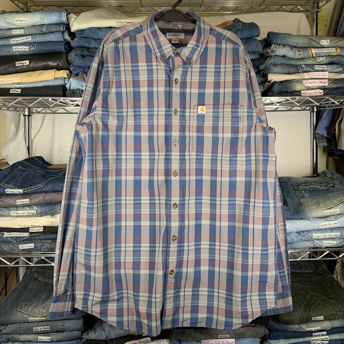 [L] 칼하트 릴렉스드핏 타탄체크 워크셔츠 상품이미지2