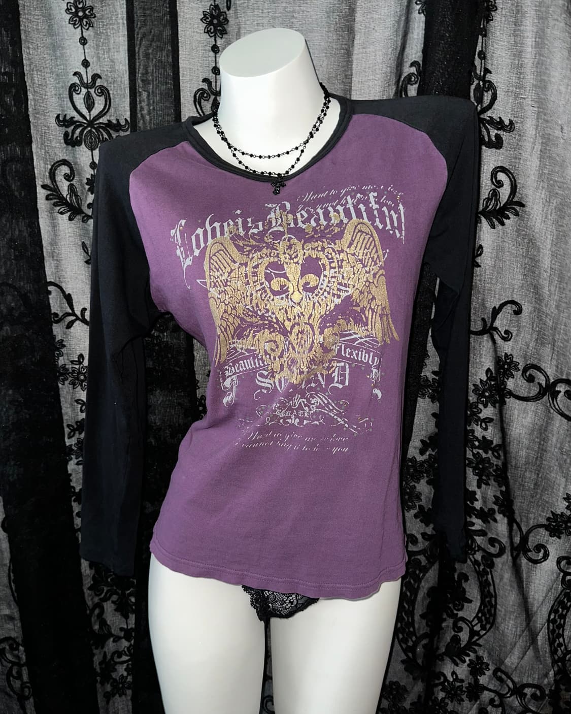 Punk printed purple long sleeve 상품이미지2