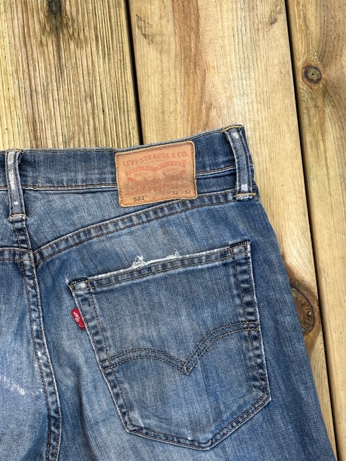 Levi’s 527 부츠컷 데님 팬츠 | 디스트레스드 워싱 상품이미지10