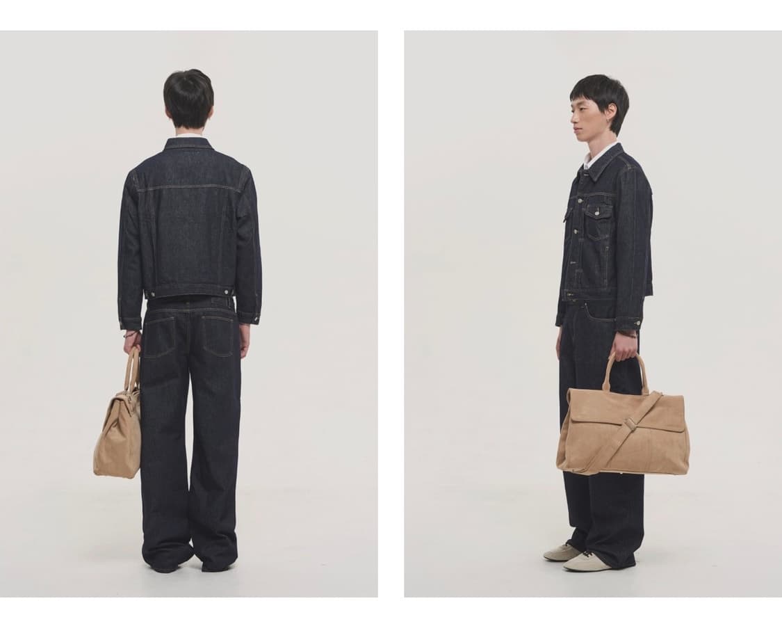 NOISE 노이즈 필치 워시드 데님 트러커 자켓 - 블루 인디고 (M) 상품이미지4