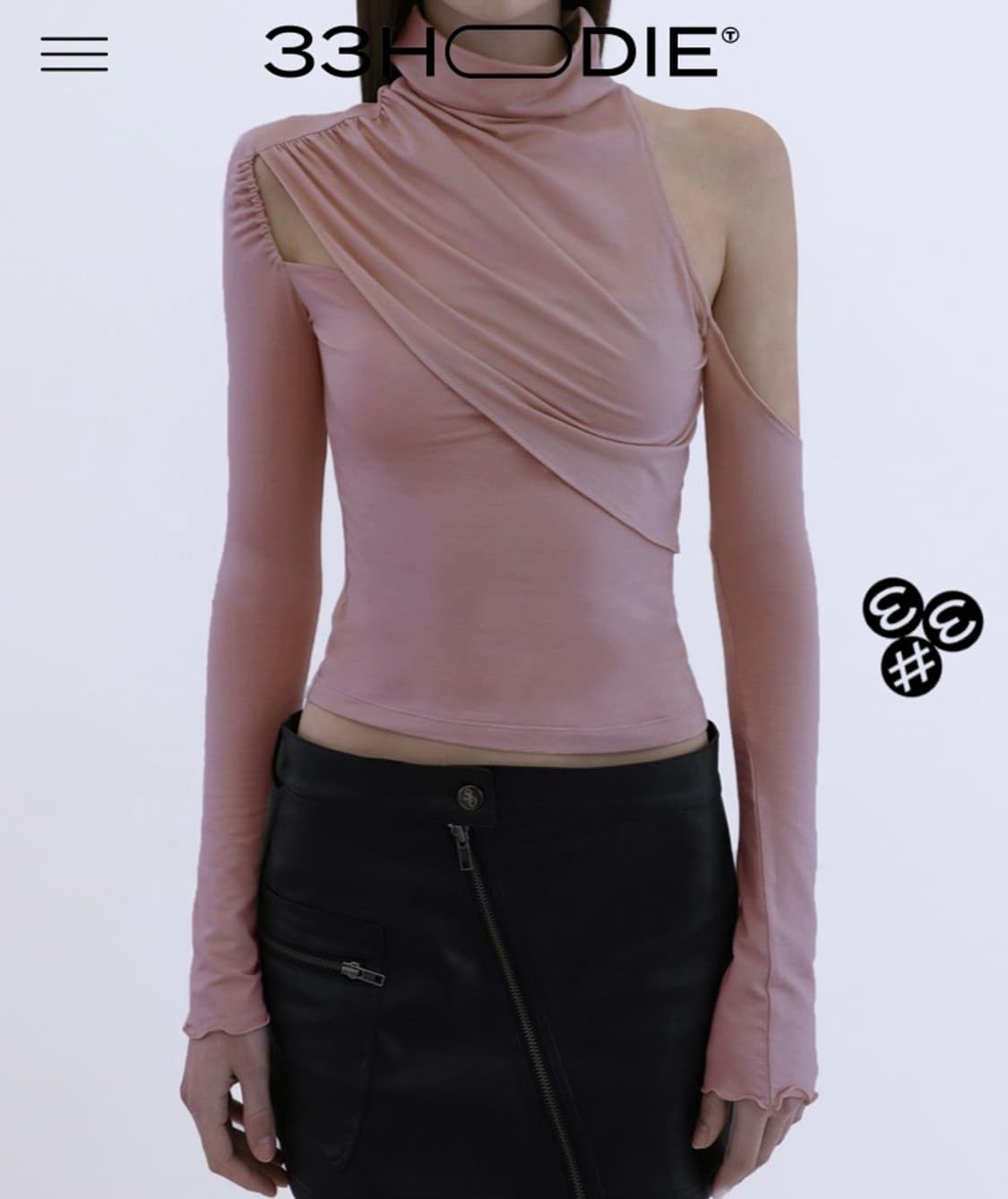 구해요) Cowl Neck Shirring Long Sleeve 상품이미지1