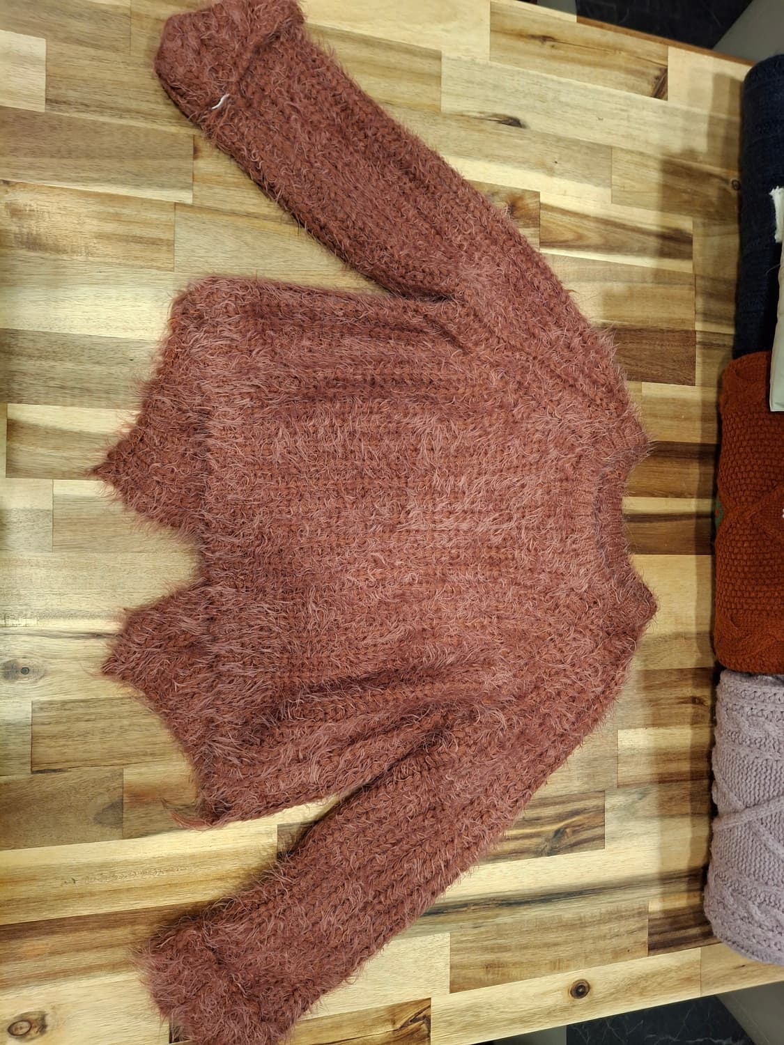 (마지막특가) 브릭 퍼 니트 스웨터 상품이미지1