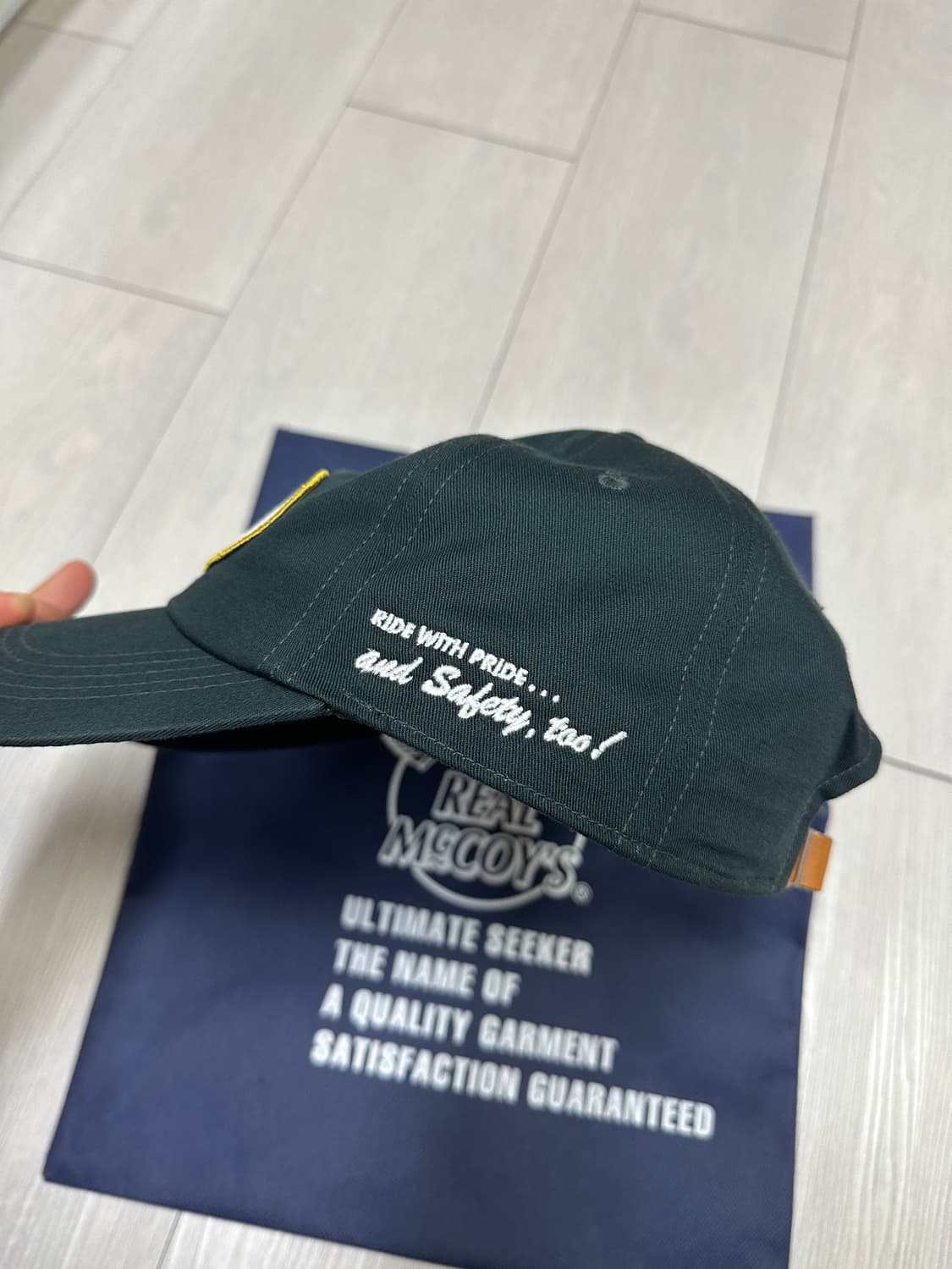 리얼맥코이 부코 캡 차콜색상 판매합니다. 상품이미지5