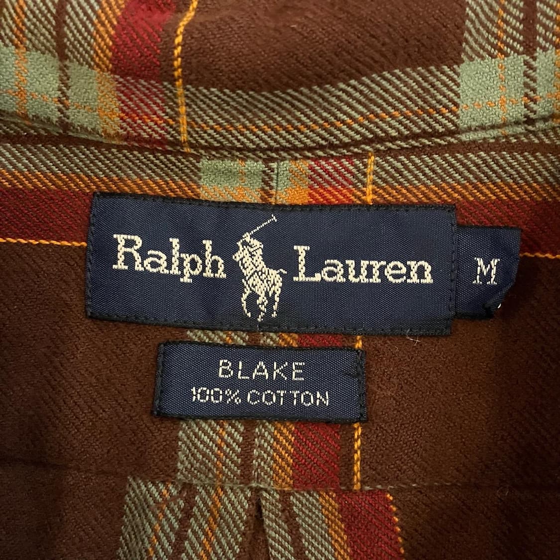 90‘s 폴로 랄프로렌 플레드 코튼 셔츠 M 상품이미지6