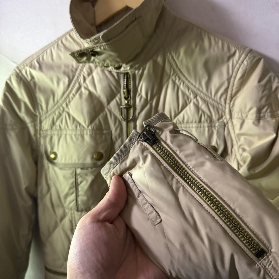 랄프로렌 여성 퀄팅 점퍼 베이지 M (여성 55정도) 상품이미지5