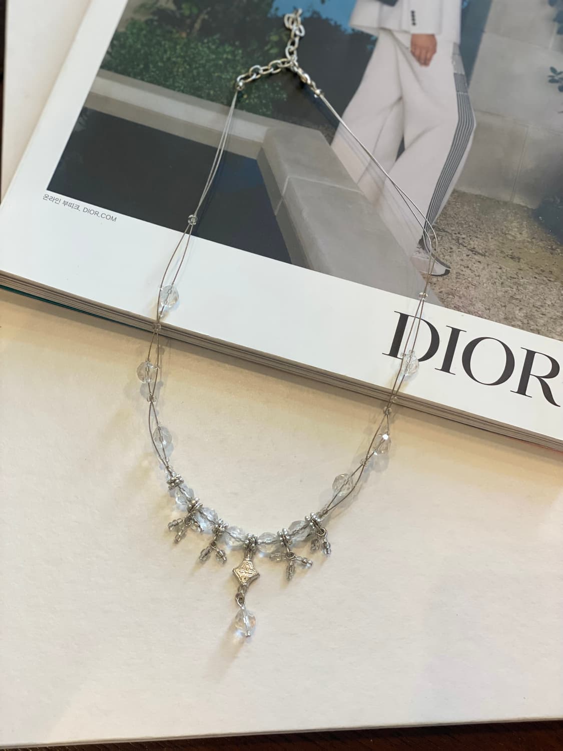 빈티지 페어리 키치 러블리 무드 비즈 목걸이 상품이미지2