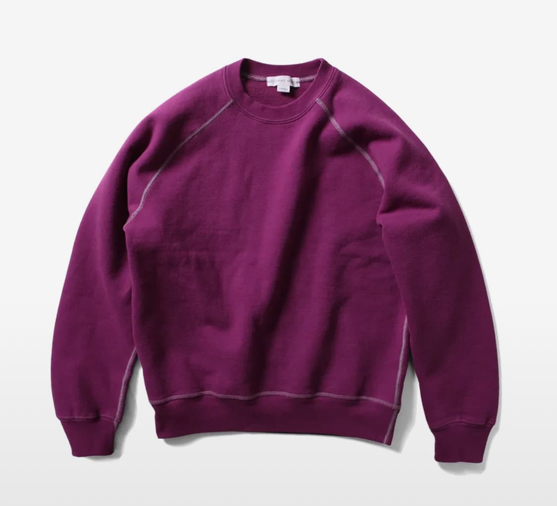 토마스모어 스톤 워시드 스웻셔츠 - 퍼플 S사이즈 상품이미지2