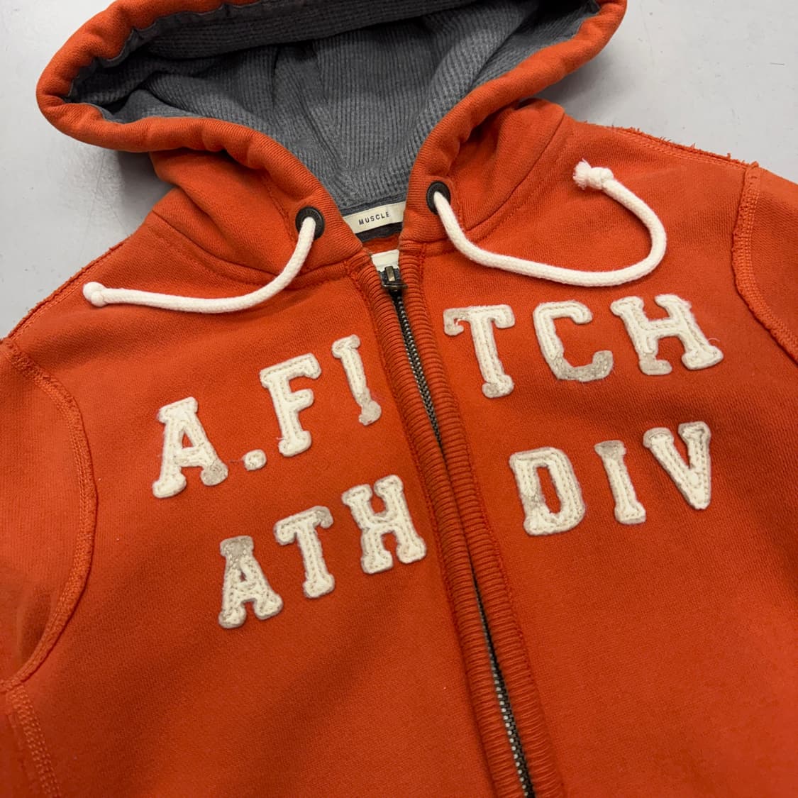 아베크롬비 Y2K 아치로고 후드집업 오렌지 상품이미지3